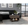 thumbnail image 3 of TUHOME Luanda Lift Top Coffee Table with Concealed Storage and Wheels, Brown, 3 of 7