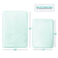 thumbnail image 3 of Set of 2 Large Clara Clark Bath Mat Bathroom Rug - Absorbent Memory Foam Bath Rugs - Non-Slip, Thick, Cozy Velvet Feel Microfiber Bathrug, Plush Shower, Toilet- Floor Bathmats Carpet - Aqua - 20"x32", 3 of 6