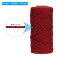thumbnail image 2 of 4mm x 109 Yard Macrame Cord Soft Cotton Colored Macrame Crafts Yarn, Burgundy, 2 of 7