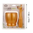 thumbnail image 3 of Oleegame 1PC Multifunctional Beans Manual Grinding Tool Kitchen Garlic Puree Grinder Yellow, 3 of 4
