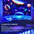 thumbnail image 4 of Vibrant Blacklight Wall Tapestry, Fluorescent Planet Pattern, Reactive Hanging Tapestry For  Wall Decor, 4 of 8
