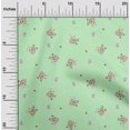 thumbnail image 1 of oneOone Polyester Lycra Fabric Leaves & Flower Floral Printed Fabric 1 Yard 56 Inch Wide, 1 of 4