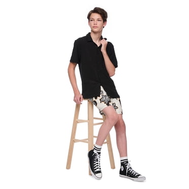 Jackson Boys' Short Sleeve Textured Resort Shirt