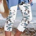 thumbnail image 5 of Birdeem Womens Summer Casual Elastic Waist Printed Cropped Pants, 5 of 5
