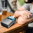 thumbnail image 3 of Brushed Aluminum Cigarette Case, Hard Box And Holder With Solid Magnetic Flip Top Closure, 3 of 9