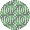 thumbnail image 1 of Ahgly Company Tapis d'Intérieur Lavable à la Machine, Carré, Transitionnel, Bleu Vert, Tapis de Zone, 3 Pieds Carré, 1 of 7