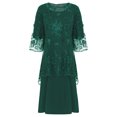 thumbnail image 3 of Venjoe Robe Tailleur pour Femme Grande Taille à Manches Longues Ensemble Mère de la Mariée Invitée de Mariage Robe de Bal Vert 3TG, 3 of 7