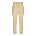 thumbnail image 4 of Pants for Men, Mens Fashion Drawstring Elastic Waist Solid Color Casual Length Pants, 4 of 6