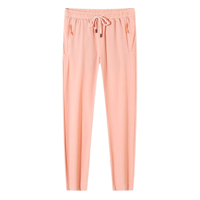Yuyuzo Pantalon de Survêtement Grande Taille pour Femmes Taille Haute avec Cordon Élastique, Bas Resserré, Joggers Décontractés de Randonnée, Pantalons de Sport
