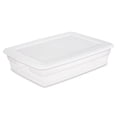 thumbnail image 1 of Sterilite Boîte de Rangement de 27 L, Bac de Rangement en Plastique Transparent avec Couvercle à Pression, Blanc, 1 of 5