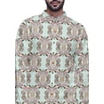 thumbnail image 4 of Atasi Button Down Asymmetrical Kurta For Men Printed Mandarin Long Sleeve Shirt, 4 of 5