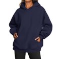 thumbnail image 1 of Mode Quotidienne des Femmes Sweat-Shirts Décontractés à Col Rond à Manches Longues Sweat-Shirts de Couleur Unie Café L, 1 of 5