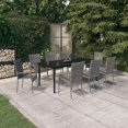 thumbnail image 1 of vidaXL 9 Piece Garden Dining Set Grey and Black, 1 of 5
