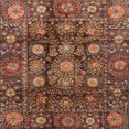 thumbnail image 1 of Ahgly Tapis d'Intérieur Lavable en Machine Carré Abstrait Safran Rouge, 3 Pieds Carré, 1 of 7