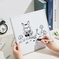 thumbnail image 3 of JIELISI White Board Dry Erase Easel Magnetic Whiteboard with Stand Dual-Sided Message Boards Desktop Wall-mounted with 1pcs Erasable Pen 2pcs Magnets for Drawing Painting Teaching Memo Students, 3 of 8