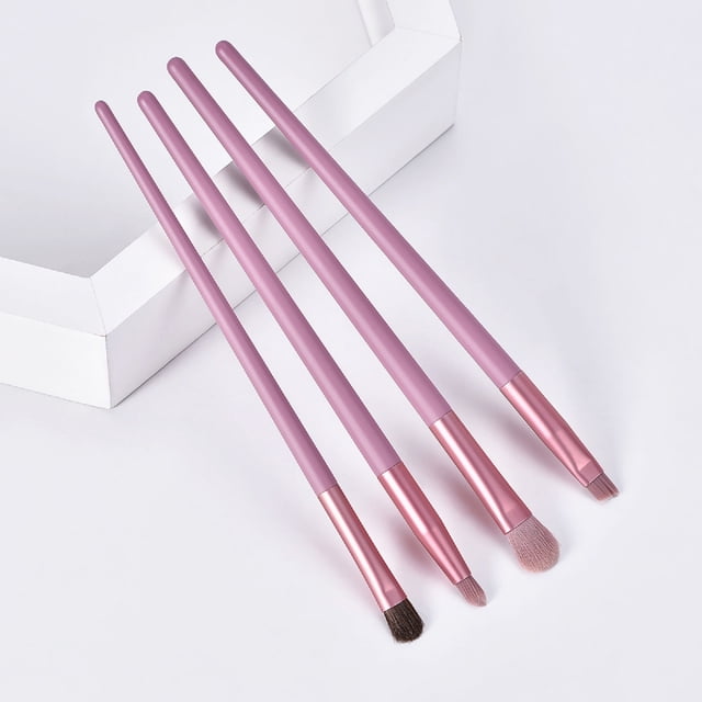 Iumwxz 4 Eye Makeup Brushes Set Plastic Handle Nylon Hair Eye Shadow Brush