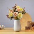 thumbnail image 2 of Birdeem High-End Artificial Flowers Diamond Rose Artificial Flowers 5 Forks 10 Mini Roses Home Decoration Plastic Flowers, 2 of 12