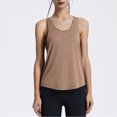 thumbnail image 2 of Timegard Tank Tops for Women Scoop Neck Workout Yoga Tops Racerback Athletic Loose Comfy Solid Color Tee, 2 of 4