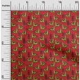 thumbnail image 2 of oneOone Polyester Spandex Red Fabric Kalamkari Sewing Craft Projects Fabric Prints By Yard 56 Inch Wide, 2 of 5