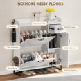 thumbnail image 4 of HOMCOM Armoire à Chaussures, Armoire de Rangement pour Chaussures Style Ferme avec Armoire Latérale Blanc, 4 of 10