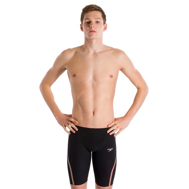 Speedo Men's Adult Elite Competition Intent Jammer - Black/Rose Gold, Size: 23