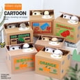 thumbnail image 4 of Fun Electric Grey Cat Money Stealing Bank: Interactive Light & Sound Kids Piggy Bank, Unique Cartoon Design, Durable Plastic-Resin Material, Easy-to-Use Coin Storage Toy, Perfect Birthday/Party Gift, 4 of 6