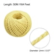 thumbnail image 2 of Uxcell 164 Feet 0.08" Jute Twine Jute Rope Jute Twine String Cords Yellow for DIY, 2 of 6