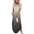 thumbnail image 1 of zanvin Robe d'Été Décontractée Ample pour Femme, Longue, Sans Manches, Fendue, Maxi, Robe de Plage d'Été avec Poches, Gris, G, 1 of 6