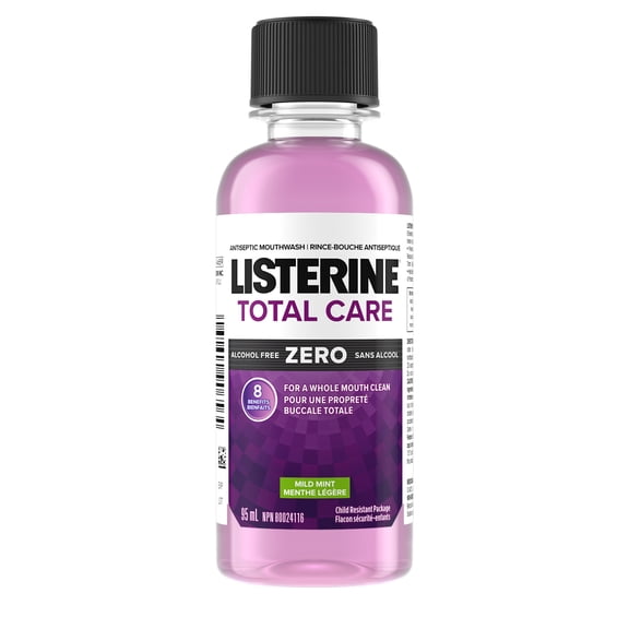 Listerine Total Care Zero Mild Mint Antiseptic Mouthwash, Alcohol Free