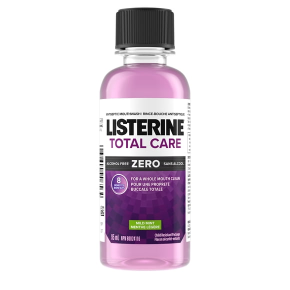 Listerine Total Care Zero Mild Mint Antiseptic Mouthwash, Alcohol Free
