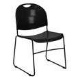 thumbnail image 1 of Chaise empilable noire de la collection Hercules de ultra-compacte Flash Furniture, 1 of 9
