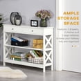thumbnail image 4 of HOMCOM Console Table w/ Shelves Drawers for Living Room Entryway Bedroom, 4 of 10