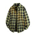 thumbnail image 1 of MeetoTime Long Sleeve Checked Shirts for Men Plaid Printed Lapel Button-Down Shirt Jacket, 1 of 3