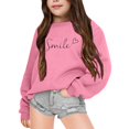 thumbnail image 1 of PMVFHDE Liquidation Chandail pour Enfants Chandail d'Automne et d'Hiver à Manches Longues Mode Imprimé à Col Rond Chandail à Capuchon pour Garçons et Filles Plus Manteau à Capuchon Chaud Chandail pour Filles, Rose, 9-10 Ans, 1 of 4