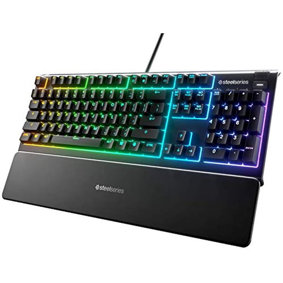 SteelSeries high water resistant gaming keyboard silent switch English layout 104 key "APEX 3" 64795
