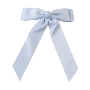 Riforla Rubans pour Cheveux Nœuds pour Femmes Pince à Cheveux en Satin avec Longue Queue Nœud Barrettes pour Filles Rubans Élastiques Accessoires Barrettes Bleu