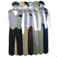 thumbnail image 3 of BABY BOY KID TODDLER GINGHAM EASTER WEDDING FORMAL LONG SLEEVE VEST SET SM-4T, 3 of 4