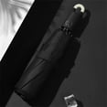 thumbnail image 3 of TIELUTT Three Fold Automatic Opening and Closing Buckle Umbrella Compact Umbrella Automatic Opening and Star Umbrella Dome Umbrellas for Rain Windproof Reverse Umbrellas No Umbrella Briefcase Umbrella, 3 of 4