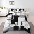 thumbnail image 1 of YST Geometric Aztec Bedding Sets Full Abstract Boho Aztec Check Comforter Setwestern Geometric Grids Down Comforter For Kids Teen Adults,Black White Grey Bed Set Modern Fashion Room Decor, 1 of 6