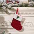thumbnail image 2 of Décorations de Noël-Mini Bas avec Initiales Bas de Noël avec 26 Lettres Décorations de Noël Bas de Noël Rouges en Tricot Lettres Brodées, 2 of 4