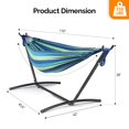 thumbnail image 4 of ONCLOUD Hamac Double Capacité de 550 Lb avec Support Inclus avec Sac de Transport Portable, Hamac Robuste pour 2 Personnes pour l'Extérieur et l'Intérieur - Rayure Désert, Série TDCTZ1 - Rayure Désert, 4 of 4