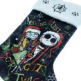 thumbnail image 2 of The Nightmare Before Christmas 20 inch Christmas Stocking, Jack & Sally, Velvet, by Ruz, 2 of 4