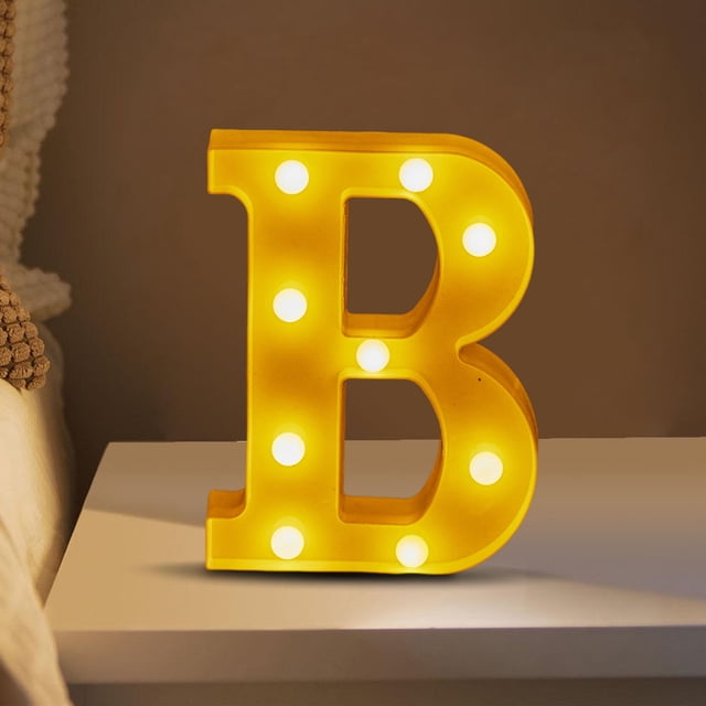 Chmadoxn LED Letter Lights Sign Light Up For Home Party Wedding Decoration Light Up Letters Alphabet Letter Sign Battery Powered For Christmas Birthday Party Decoration warning light
