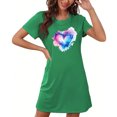 thumbnail image 4 of Mefallenssiah Chemise de Nuit Courte Surdimensionnée pour Femmes Mode Imprimé Poitrine Manches Courtes, 4 of 7