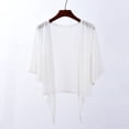 thumbnail image 2 of Timegard Boléros pour Robes Été Légers Manches 1/2 Haut Court à Nouer devant Tenue de Plage Cardigan Fluide, 2 of 5