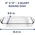thumbnail image 2 of CaiYueKe Glass Baking Dish Oven Safe 9x13 Rectangular Pan for Lasagna Casserole Brownies Roasting Non Stick Dishwasher Safe Microwave Broiler Safe Kitchen Bakeware Cooking Dinnerware, 2 of 5