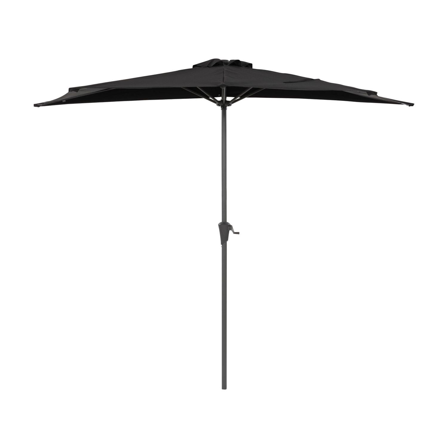 CorLiving Versa 8.5ft Outdoor Patio Half Umbrella with Steel Frame for Small Spaces