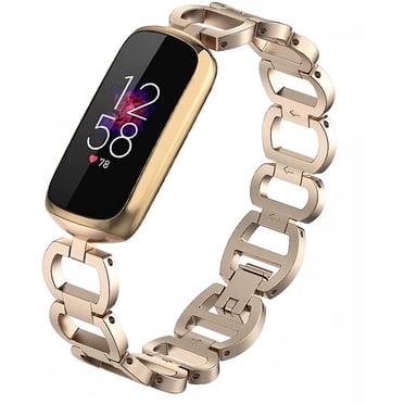Compatible pour Fitbit Luxe Bands, Bracelet Chaîne de Remplacement en Métal pour Femmes, Sangle de Poignet pour Fitbit Luxe Édition Spéciale Entraînement Physique a