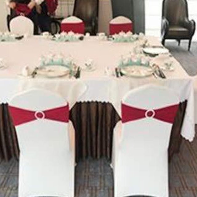 mmirethe 50pcs Chair Cover Band With Buckle Slider Sashes Bow Event Décor Decorative Red