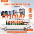 thumbnail image 2 of VEVOR Machine de Scellage Continu pour Bandes de Sacs, Scelleuse Horizontale pour Bandes avec Gonflage, 2 of 9